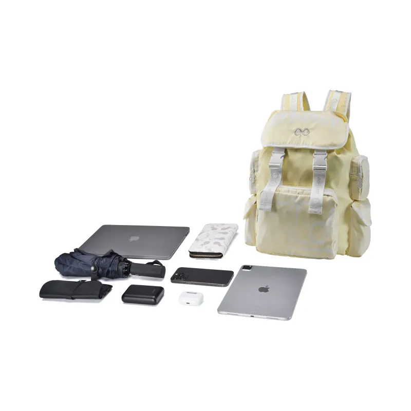 8atheist Polyester Backpack Tubas Unisex Cream Yellow-4