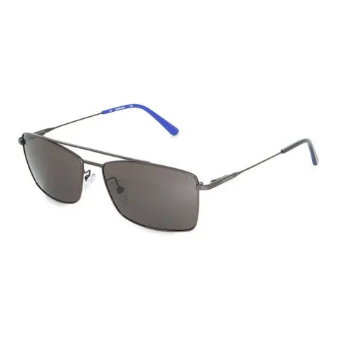 CALVIN KLEIN Nickel Alloy Irregular Shape Sunglasses Men's Dark Brown-0