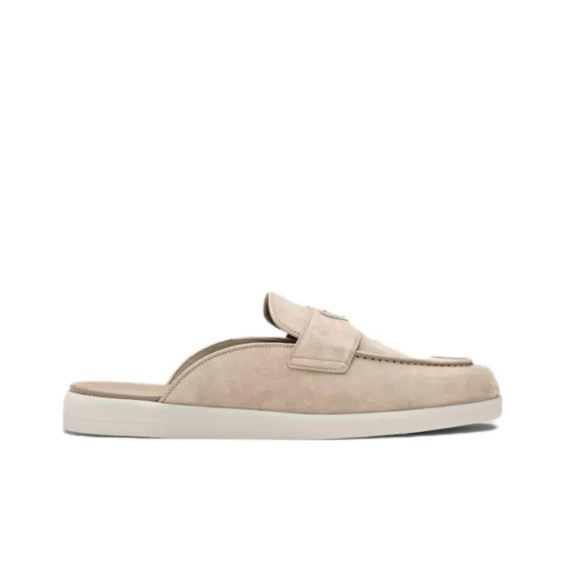 PRADA Slip Resistant Closed Toe Slippers Men's Sand Beige Yellow-1