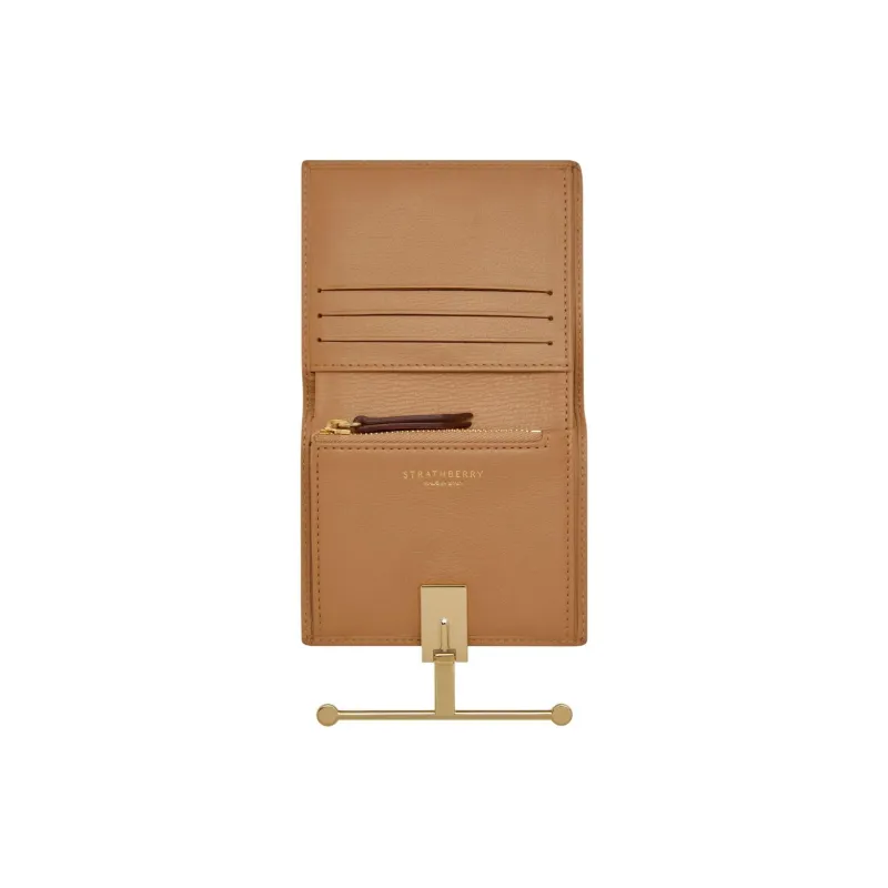 Strathberry Smooth Calf Leather Wallet Women's Caramel-3