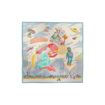 HERMES Silk Silk Silk Scarves Women's Multicolor