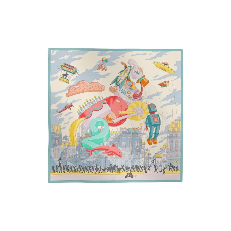 HERMES Silk Silk Silk Scarves Women's Multicolor-0