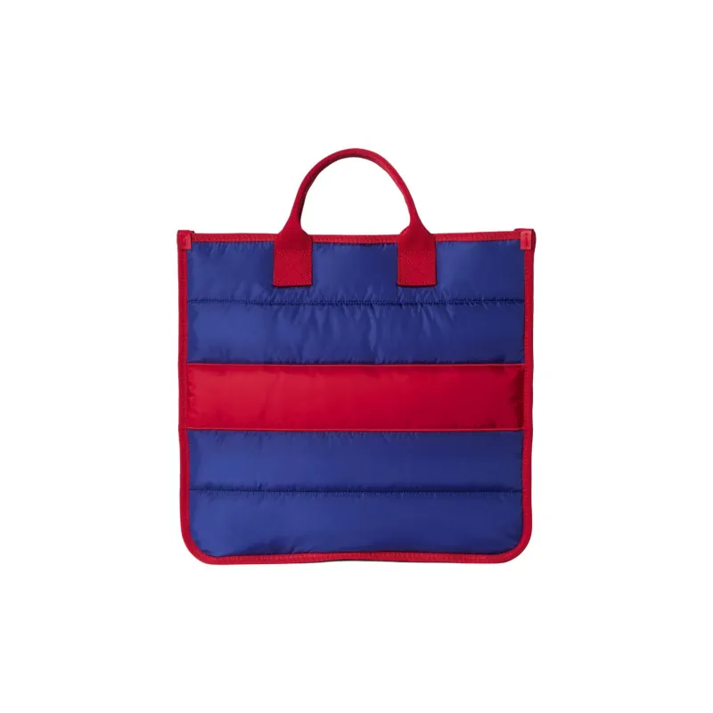 GUCCI Nylon Tote Bag Shopping Bag Handbag Kids' Blue & Red-3