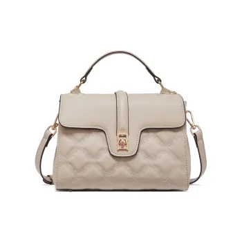 RED DRAGONFLY Split Cow Leather Crossbody Handbag Regular Women's Milk Tea