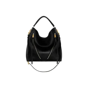 REBECCA MINKOFF Genuine Leather Handbag Shoulder Bag Women's Black