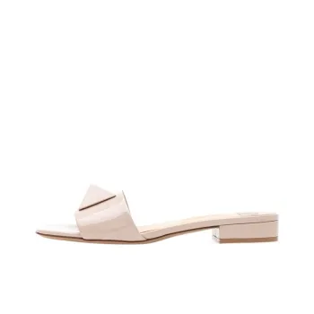 Valentino One Stud Slide Slippers Women's Beige