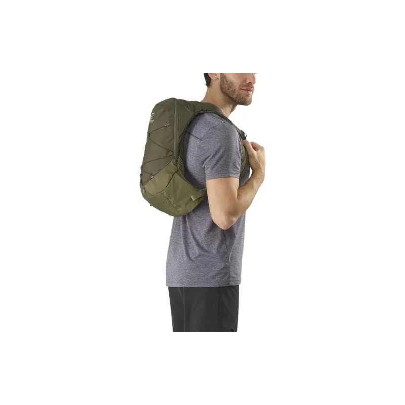 SALOMON Waterproof Fabric Outdoor Mountaineering Bag Backpack Unisex Olive-5