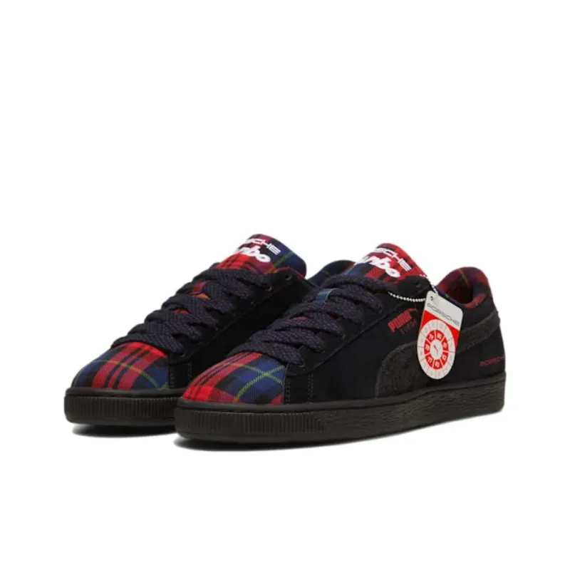 PUMA Porsche Legacy Abrasion Resistant Low Top Skateboard Shoes Unisex Black-2