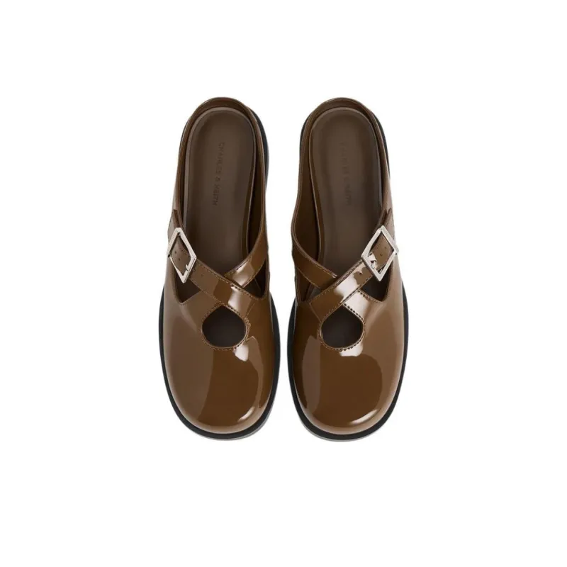 CHARLES&KEITH Composite Sole Closed Toe Slippers 3cm Women's-13