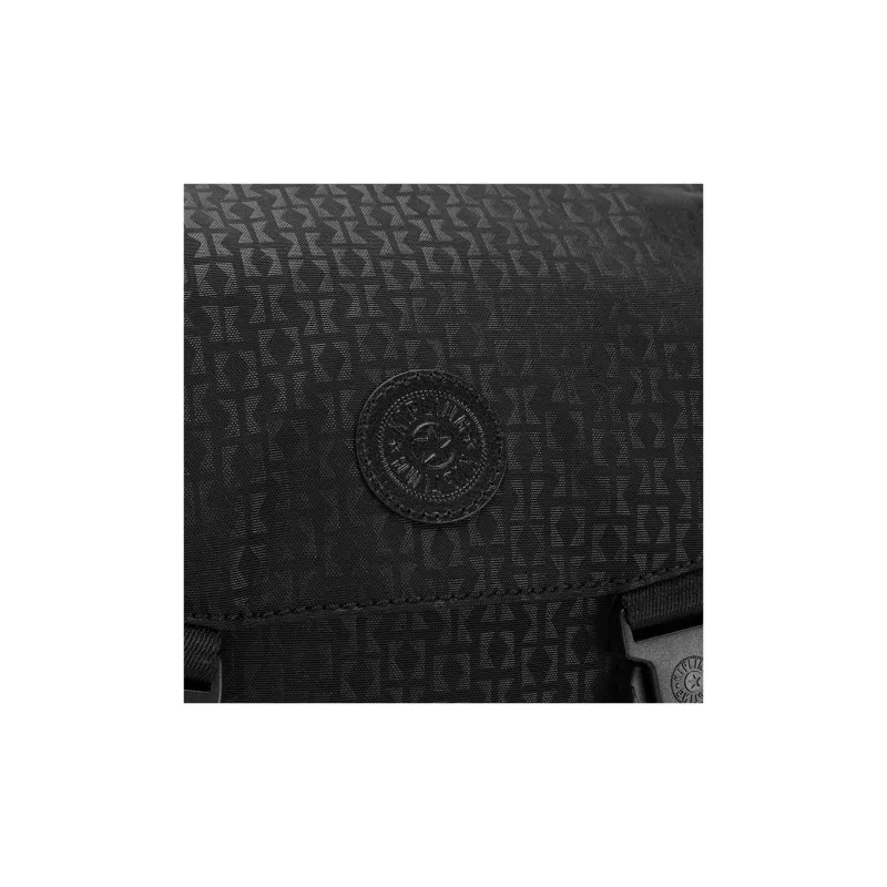 Kipling Polyamide Backpack Regular Unisex Black With Letter K Embossed Print-4