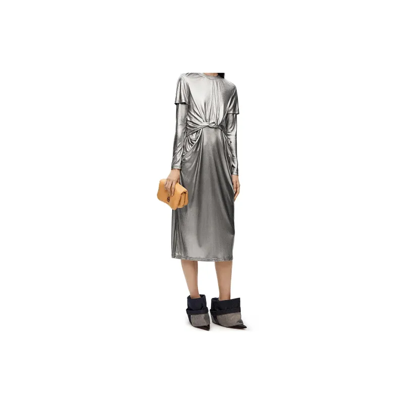 LOEWE Puffer Goya Bag In Shiny Nappa Lambskin Mini Camel-7