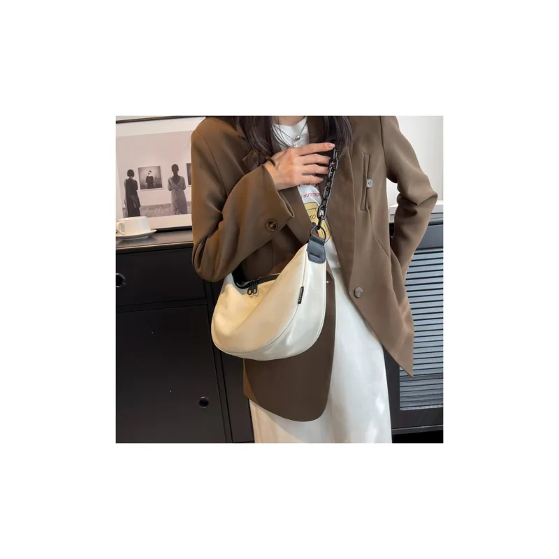 Slazenger Oxford Dumpling Bag Shoulder Bag Crossbody Bag Regular Unisex Black/White-6