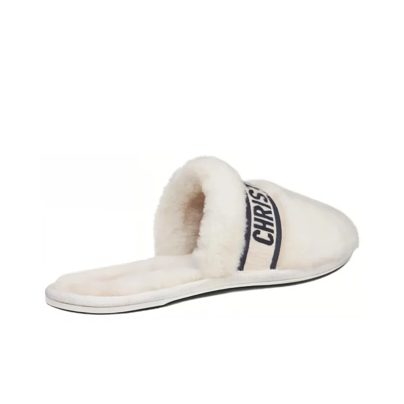 DIOR Chez Moi Casual Single Shoes Women's White Black-4