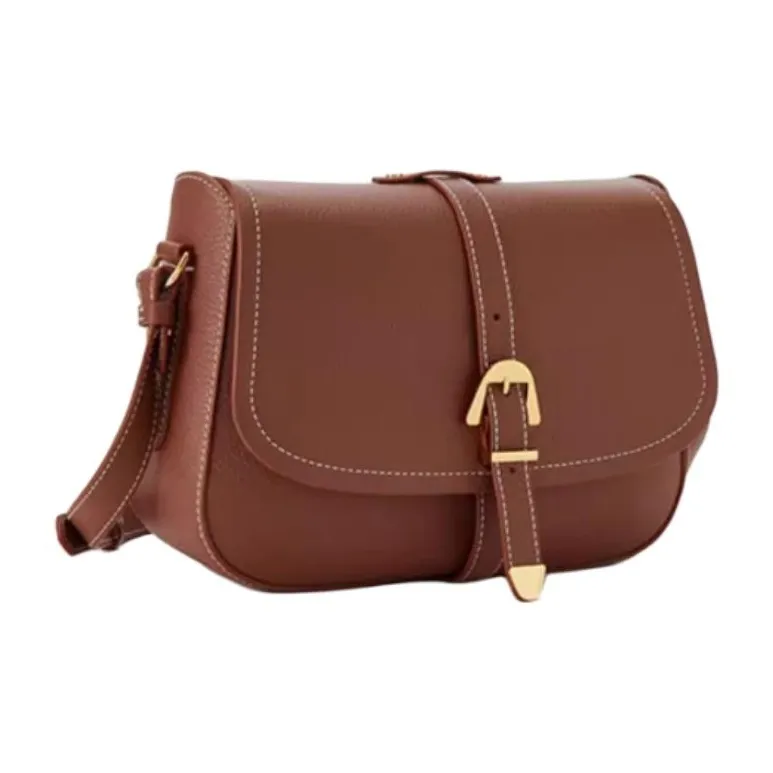 COCCINELLE Cow Leather Crossbody Bag Shoulder Bag Large Size Women's Charcoal Ash-1