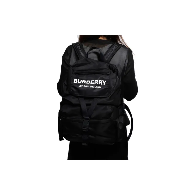 Burberry Nylon Backpack Unisex Black-5