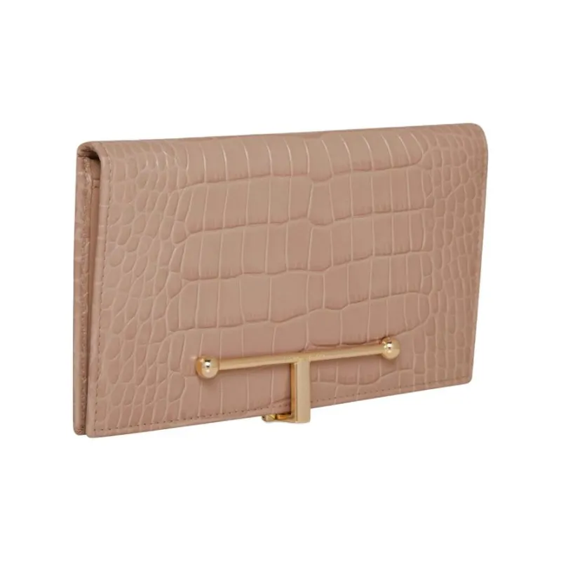 Strathberry Calfskin Wallet Large Size Women's Pink Peony-1