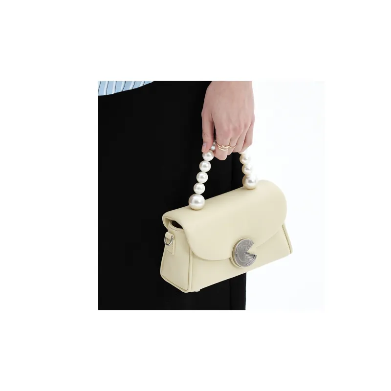 Simedin Cow Leather Box Small Square Bag, Crossbody Handbag Trumpets Women's Silk Satin Silver/Custard-6