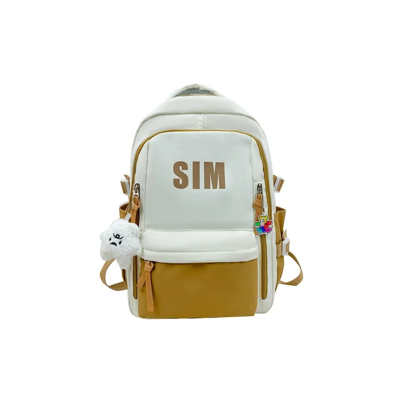 MOK Nylon Backpack Unisex Red/Blue/Black/Brown Green-7