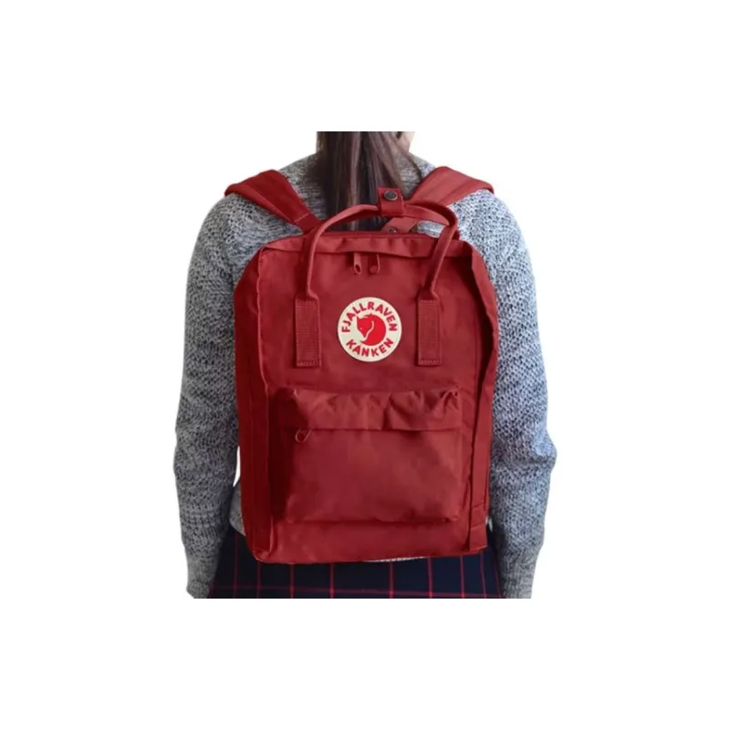 Fjallraven Canvas Cycling Bag Laptop Bag Mommy Bag Backpack Regular Unisex Bull Red-4