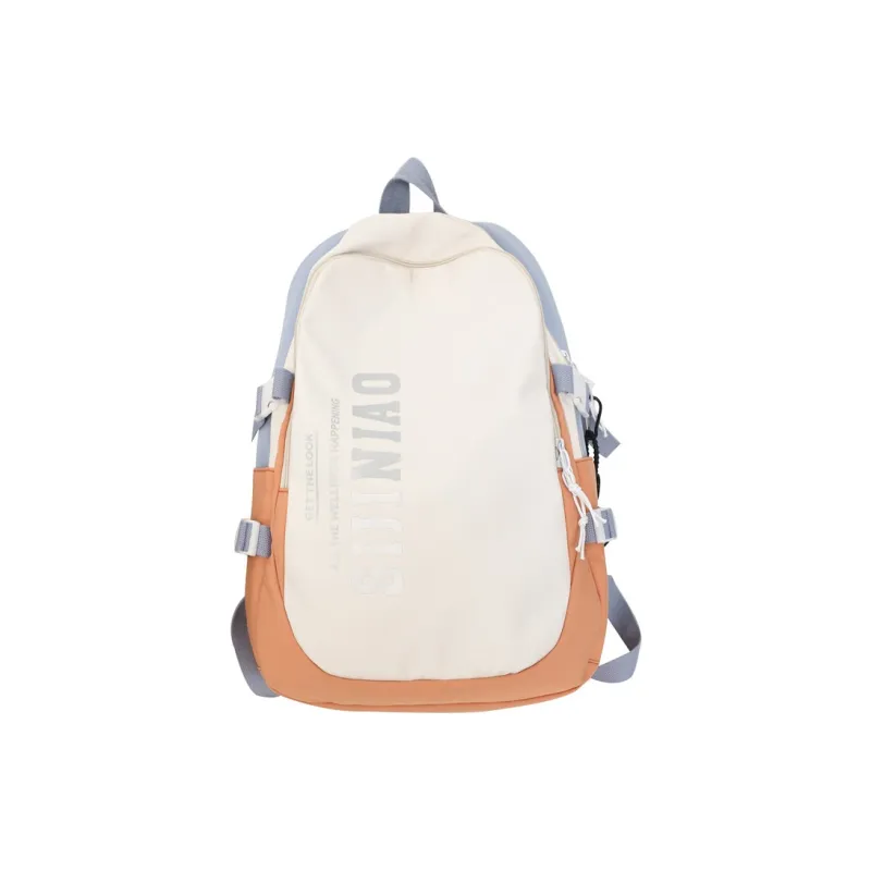 Parker Bear Nylon Backpack Unisex Black & Purple & Orange & Light Blue & Orange & Dark Blue-4