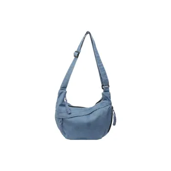 Kaka Tree Denim Dumpling Bag, Shoulder Bag, Crossbody Bag Unisex Black/Light Blue/Dark Blue/Vintage Black/Vintage Blue