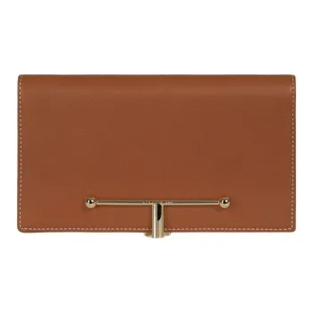 Strathberry Calfskin Wallet Large Size Women's Brown