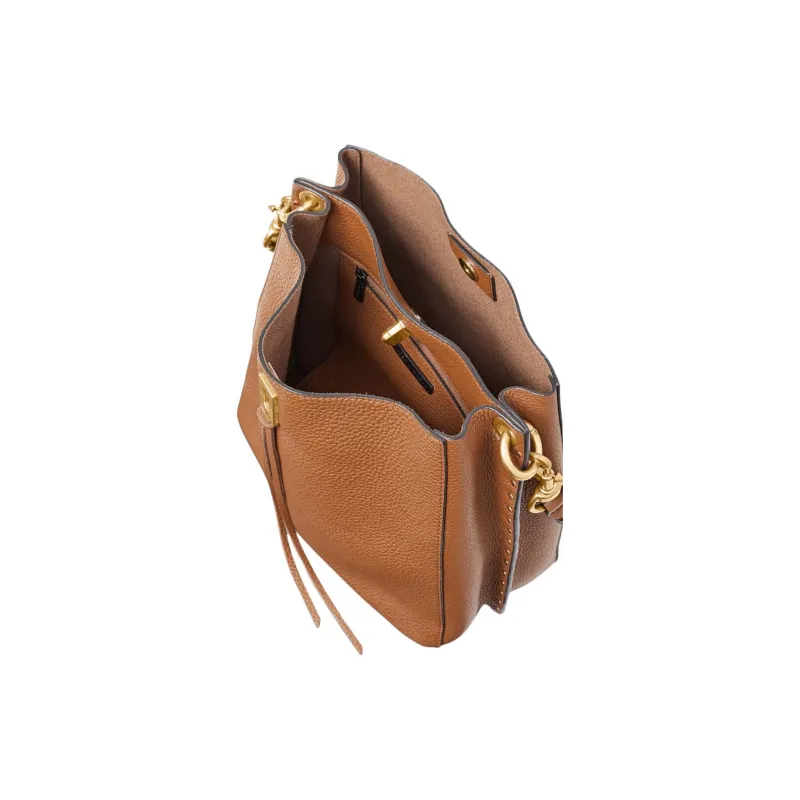 REBECCA MINKOFF Leather Crossbody Bag Shoulder Bag Women's Caramel Brown-3
