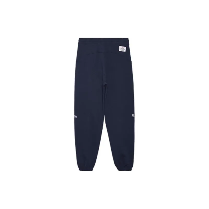 New Era Blue And White Porcelain Series Knitted Sweatpants Women's Navy Blue-1