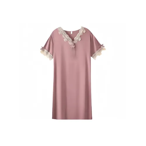 GUJIN Nightgown Women's Mauve Purple