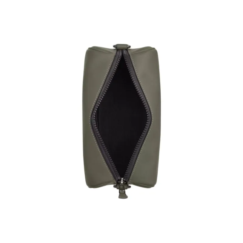 COACH Smooth Calf Leather Shoulder Bag Crossbody Bag Small Size Men's Gunmetal & Military Green-2