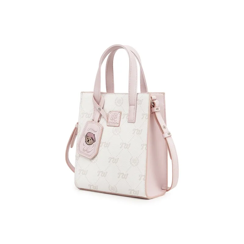 Teenie Weenie Polyvinyl Chloride Handbag Regular Women's Fresh Look Girly Pink-1