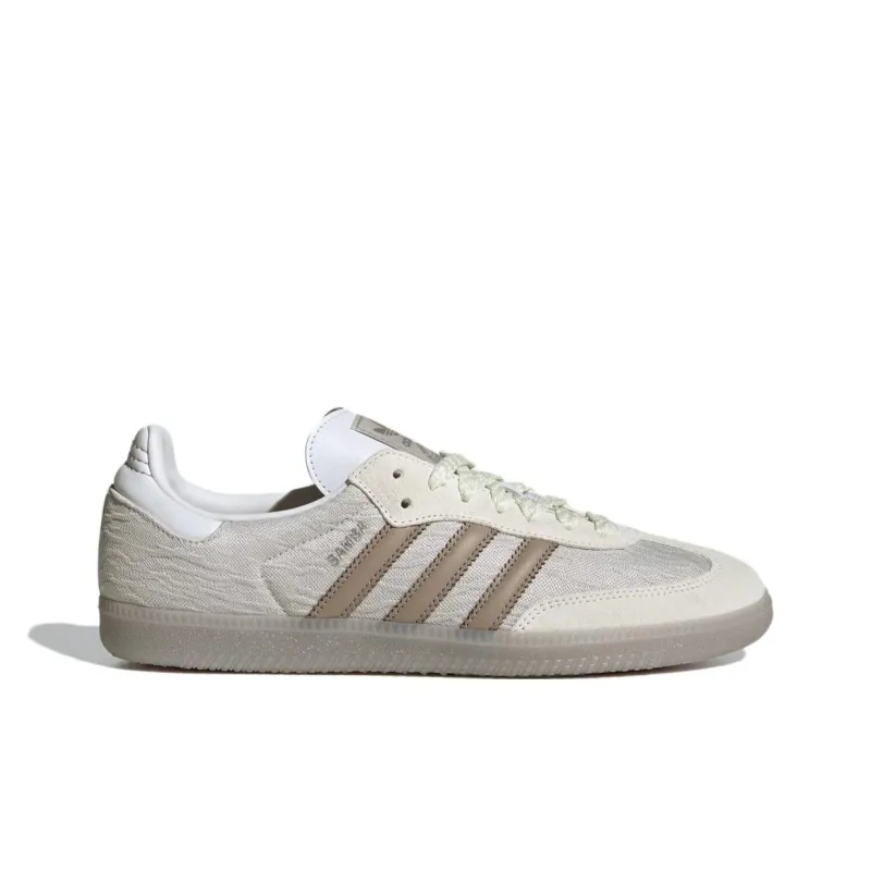 Adidas Originals SAMBA OG Low Top Skateboard Shoes Unisex Silver Beige Brown-1