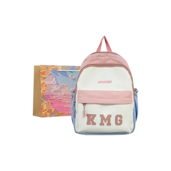 BRINCH Nylon Backpack Women's Pink/Blue/Purple/Black/Yellow/Green