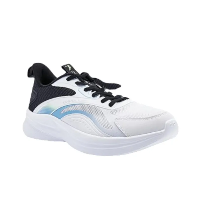 QIAODAN Anti Slip Wear Resistant Low Top Running Shoes Men's White Blue-1
