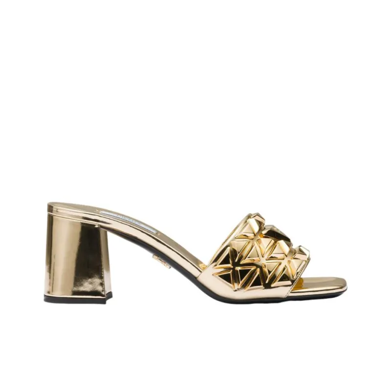 PRADA Stylish Sandal 6.5cm Women's Gold-1