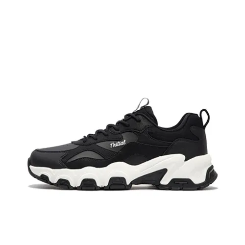 361° Zhuzhu 2 Anti-Slip Wear-Resistant Low-Top Chunky Sneakers Men's Black White