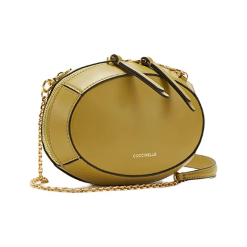 COCCINELLE Cow Leather Crossbody Bag, Shoulder Bag Women's Lemongrass Yellow-1