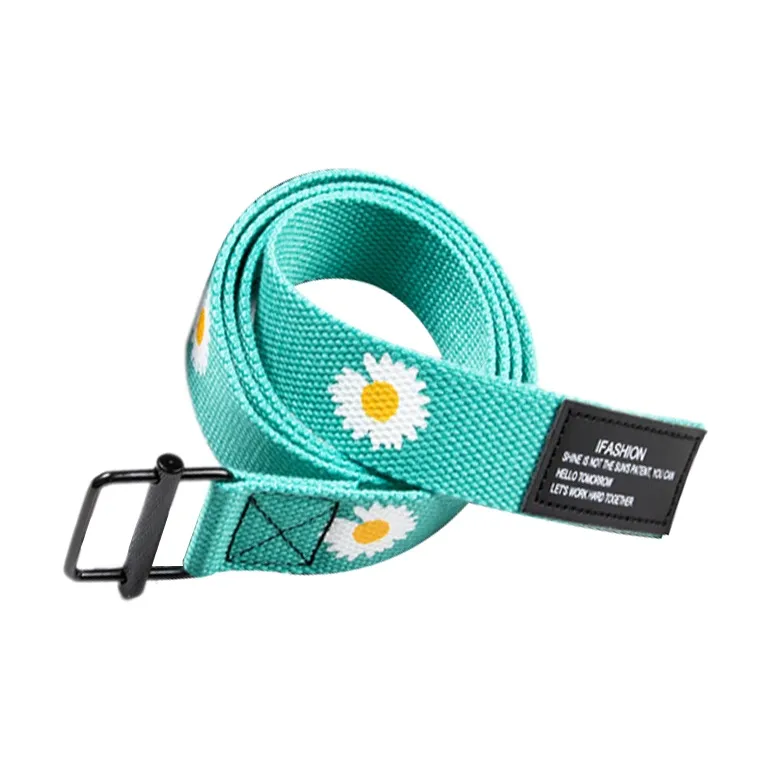 Mulinsen Small Daisy Smooth Buckle Workwear Belts Unisex Width: 3.8cm-1