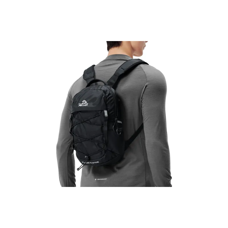 PELLIOT Oxford Backpack Regular Unisex Obsidian Black/Coconut Milk White/Cherry Blossom Pink-2
