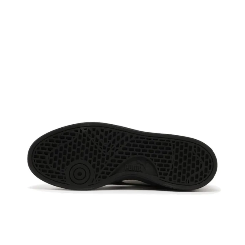 PUMA Anti Slip Wear Resistant Low Top Skateboard Shoes Unisex White Black-4