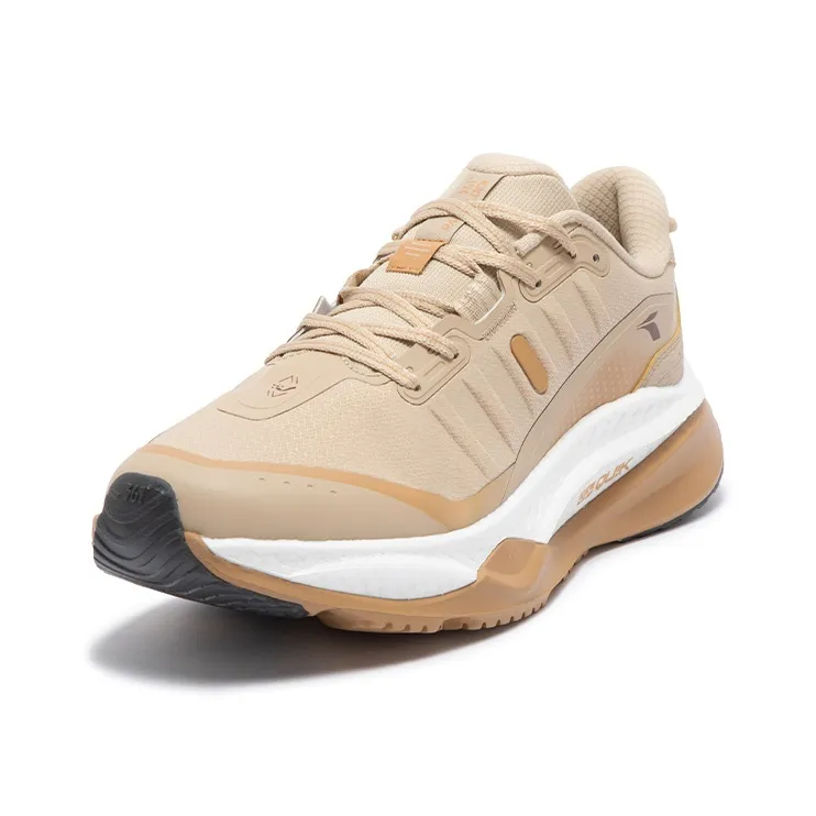 361° Red Flame 4 Anti Slip Wear Resistant Low Top Running Shoes Men's Beige-1