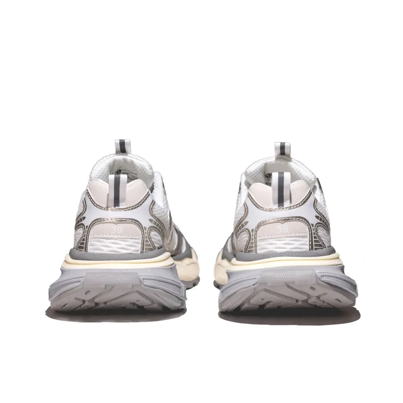 Hong Kong Meng Anti Slip Wear Resistant Breathable Height Increasing Low Top Chunky Sneakers Unisex Champagne-3