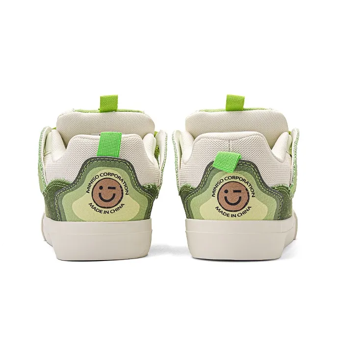 MINISO Low Top Skateboard Shoes Unisex Avocado Green-5