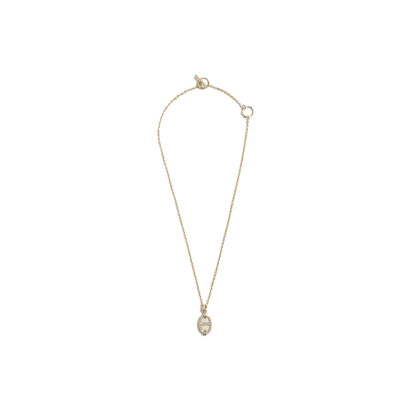 HERMES Metal Gold Plated Necklaces Unisex Gold-1