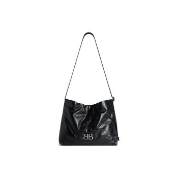 Balenciaga Fine Grained Cow Leather Hobo Bag, Handbag, Shoulder Bag Women's Black