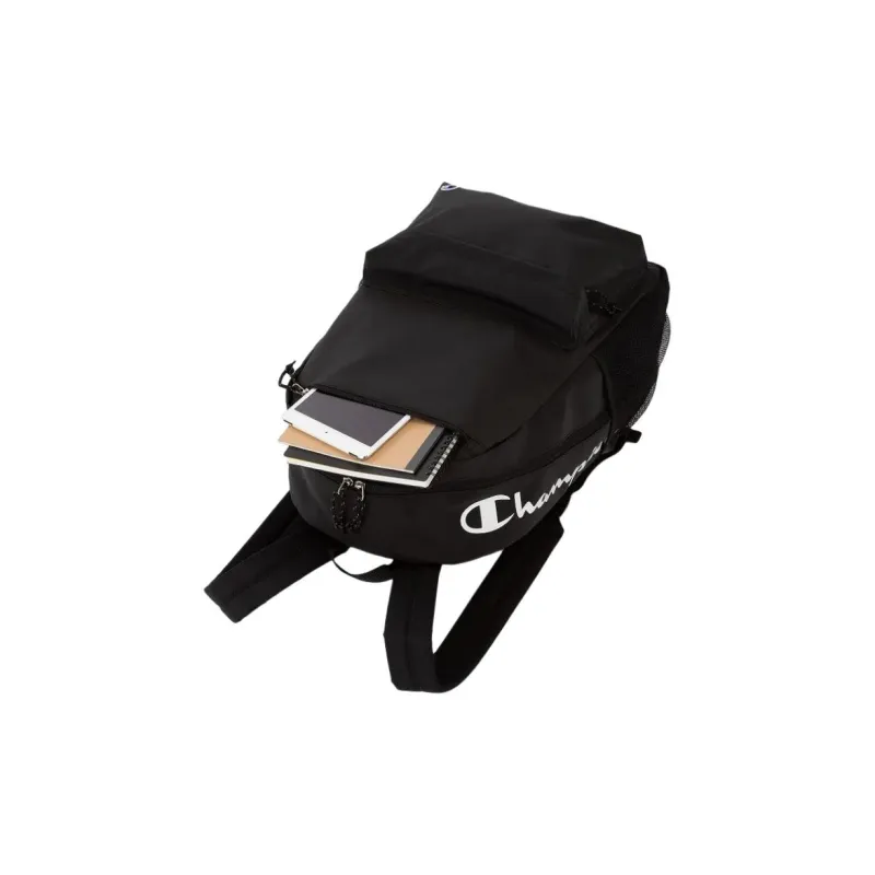 Champion Recycled Polyester Patchwork Canvas Backpack Unisex Black Purple-4