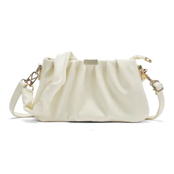 ST&SAT Synthetic Leather Shoulder Bag Women's Ecru