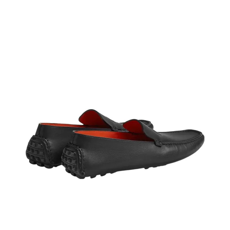 HERMES Loafers Men Black-4