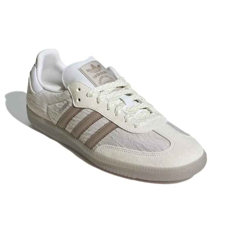 Adidas Originals SAMBA OG Low Top Skateboard Shoes Unisex Silver Beige Brown-2