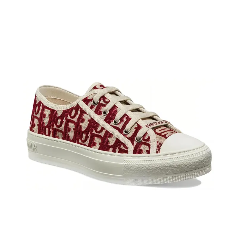 DIOR Walk'N'DIOR Oblique Red Canvas Women's-1